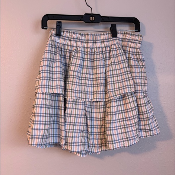 Aerie Rock n Ruffle Plaid Skirt NWT XL - Picture 2 of 8